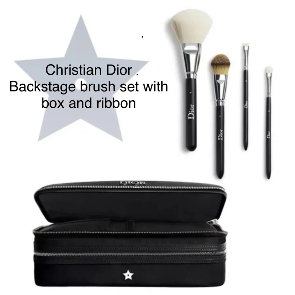 NIB Christian Dior Backstage makeup brush set with travel case. NIB with samples